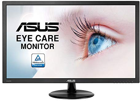 ASUS Eye Care VP247HAE | 24 Zoll Full HD Monitor | 60 Hz, 5ms GtG, Flimmerfrei, Blaulichtfilter | VA Panel, 16:9, 1920x1080 | HDMI, D-Sub