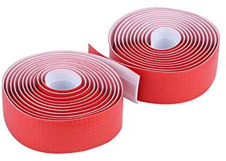 Keenso 1 Paar Carbon-Lenkerband, stoßfestes Fahrradlenkergriff Schaumstoffband Flexibel Schwarz/Weiß/Rot/Blau/Orange(rot