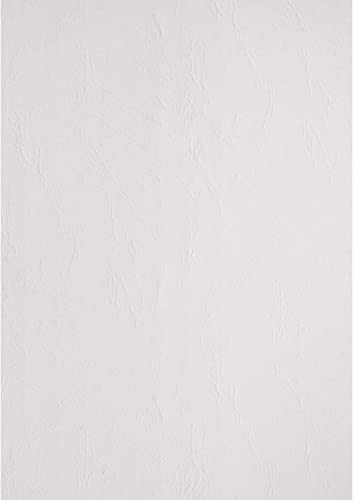 100 PREMIUM Einbanddeckel Lederstruktur A4, 270g/m², 297 x 210 mm, Rückenkarton (Weiß)