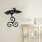 Odin Crow Vinyl Wandtattoo Blumen- Und Vogel Viking Rune Tür Und Fenster Aufkleber Kinderzimmer Wohnzimmer Home Decoration Art Wallpaper 57X59Cm