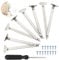 4 Piezas Bisagra de Amortiguador Muebles Bisagra Plegable de Metal Bisagras Elevables Bisagra de Soporte Bisagras de Muebles de Cocina, Caja y Armario-con 16 Tornillos y 1 Destornillador