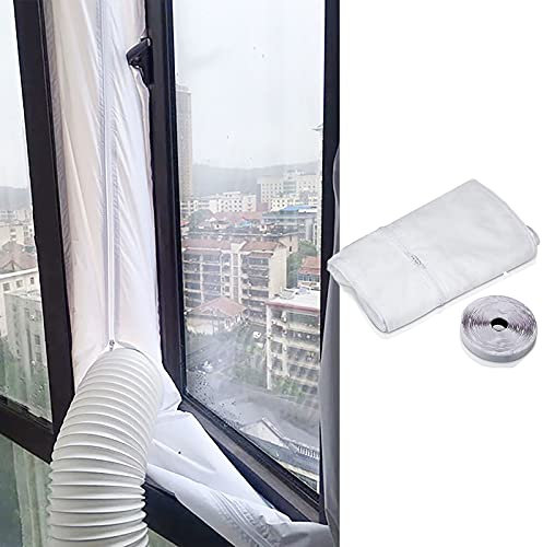 VOLIKRA Window Seal For Portable Air Conditioner Casement Window, Window Seal for AC Unit, Sealing AC Vent with Zip Waterproof (400 CM)