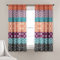 Lush Decor Fenstervorhang, Bohemian-Streifen, bunt, buntes Design, 132 x 160 cm, Fuchsia und Orange