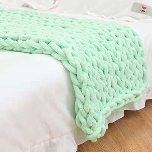 RGRE 50x50cm Kuscheldecke Gestrickte Grobe Strickdecke, Grob Gestrickte Wolldecke, Decke Handgefertigtes Chunky Grobstrick Tagesdecke, Schlafsofa Bettdecke Überwurf
