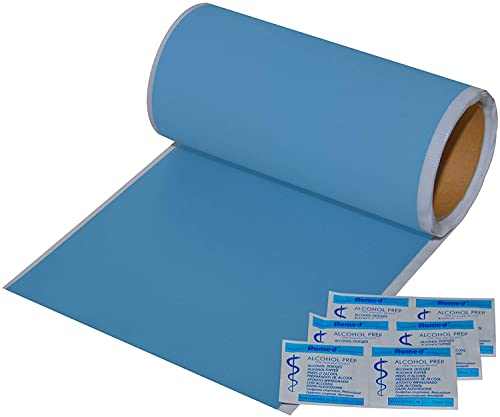 Flickly® Selbstklebende Reparatur Flicken | LKW, Anhänger, Zelt, Markisen, Camping, Sonnenschirme, Pool | in vielen Farben erhältlich | 2,5 m x 200 mm | (RAL5012) Lichtblau