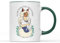to See with Eyes Unclouded by Hate Mug Coffee Tea Cup Fantasy Adventure Japan Muromachi Studio Anime Manga Princess Forest Film Movie Gift Present (Dark Green Handle)