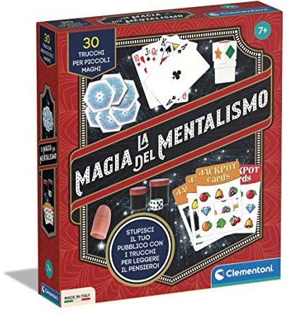Clementoni - La Magia del Mentalismo, 30 Trucchi per Piccoli Maghi, Giochi di Magia per Bambini +7 Anni, per Imparare a Leggere nella Mente degli Spettatori, Made in Italy, Lingua Italiana, 16760