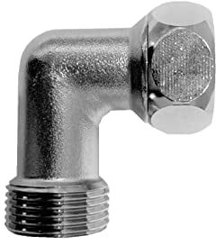 SpiceFlow 90° Winkeladapter | 3/4 Zoll Innengewinde | 3/4 Zoll Außengewinde | Chrom/Messing