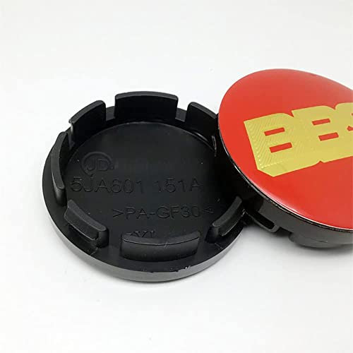 GHXSport 4 pièces Cache-moyeux, pour BBS 56 mm Roue Center Cap Remplacement Anti-poussière Jantes moyeux enjoliveurs Accessoires