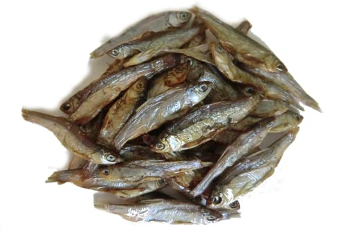 Kaureks Natur Hundeleckerlies, Omena Süßwasserfisch 800g, Trockenfisch Für Hunde, wie Sprotten, Omega 3 Fettsäuren, Hundesnack, Hundefutter, Kauartikel