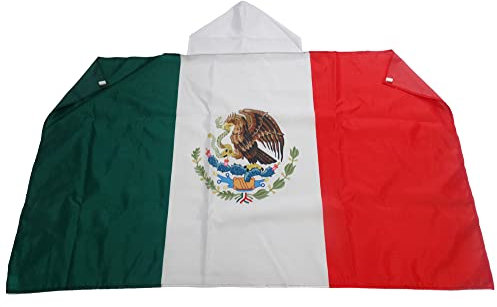AZ FLAG Drapeau Mexique 150x90 cm - Cape Drapeau Mexicain 100% Polyester Avec Manches Intégrées - Body Flag 80g