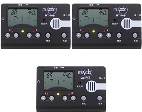 MILISTEN 3 Stück 3-ton-generator Metronom Digital Lcd Tuner Für Musikinstrumente Kompaktes Design Schwarz