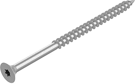 SECCARO Lot de 75 vis à bois pour panneaux d'aggloméré 6 x 100 mm, en acier inoxydable V2A VA A2, avec filetage partiel, TX/six pans creux