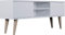 WFL GROUP TV-Schrank - Skandinavisch Fernsehtisch TV-Lowboard für Wohnzimmer 120 oder 160 cm - mit Holz Füße und 2 Türen - 120 cm - Weiß