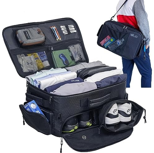 ENPI Golf Accessory Organiser and Travel Bag - Car Storage for Golf Accessories, Men's Golf Gear, Locker & Shoe Organiser - Ideal for Golf Enthusiasts and Gifts