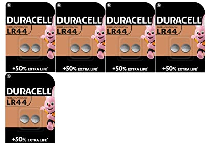10X Duracell LR44 A76 V13GA 76A (5 Blister Da 2 batterie) 10 Pile