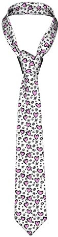 LEEOOL Herren-Krawatten mit Herz-Aufdruck, Herren-Krawatten, Kunst-Krawatten, Anzug-Krawatte, Business-Casual-Hochzeit, formelle Krawatte