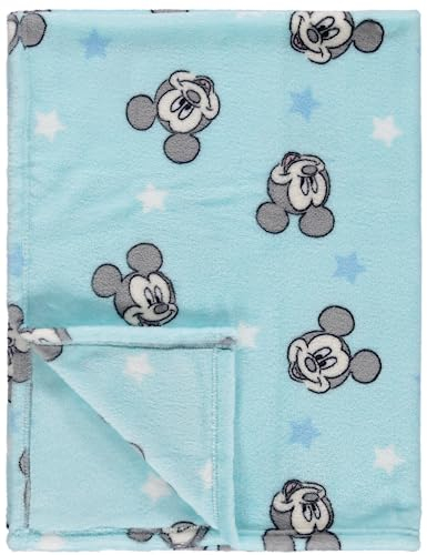 Disney Flanell-Fleece-Babydecke, weich und gemütlich, 76,2 x 101,6 cm, mit Mickey Mouse, Minnie Mouse, Winnie Puuh und Dumbo