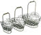Blumenkörbe Blumentöpfe Pflanzkörbe 3er Set Metall grüngold Vintage (11145)