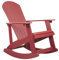 Moderner Muskoka Garten-Schaukelstuhl in Rot mit Breiten Armlehnen Adirondack