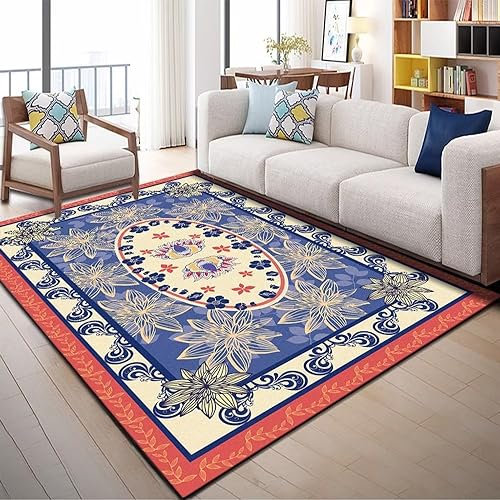 Kunsen Teppich Kurzflor Moderner Minimalismus hochflor Teppich Mehrfarbig outdoor Sanft50x80CM