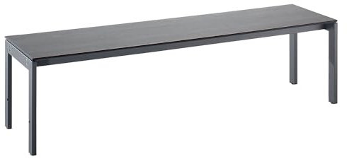 eurokraft | Umkleidebank | einseitig | HPL-Platte | Oak Silver | Länge 1500 mm