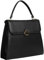 Zamponi Handtasche Damen Schwarz - Umhängetasche Damen Echtleder - Schultertasche Damen Elegant