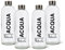 BrandPrint - Lot de 4 bouteilles en verre 1 litre, modèle EOS, bouchon à vis en acier, sans BPA, col large, sérigraphie naturale, 4 Naturale, verre. Serigraphié en langue Italienne