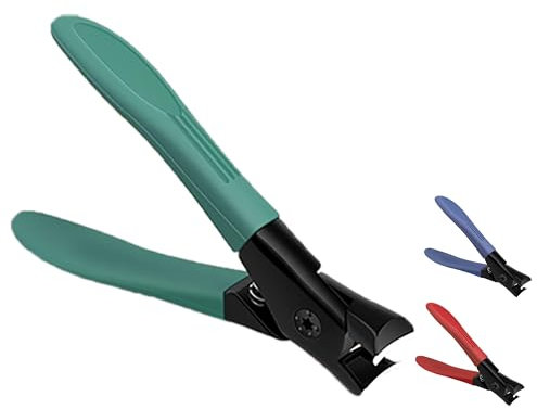 Senshuomy Nail Clipper, Made with Heavy Duty Stainless Steel for Thick Nails Start Makers Toenail Clippers Wide Jaw Nail Cutter Heavy Duty Nail Clipper Sharp Curved Toe Nail Clippers (Green)