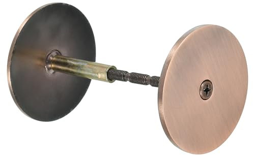 PATIKIL Door Knob Hole Cover Plate, 2 3/16 Dia. Deadbolt Cover Plate Door Hole Filler Plate for 1 3/8 to 1 3/4 Holes, Red Bronze