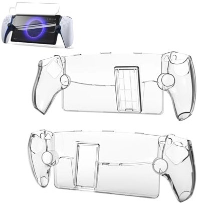JOYSOG Custodia protettiva antiscivolo per PlayStation Portal, custodia protettiva per PlayStation Portal Remote Player Cover e pellicola protettiva per lo schermo (copertura per portale PS5 + 2