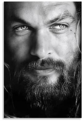 OqcEha Jason Momoa Vintage-Poster, Superstar, dekoratives Gemälde, Leinwand, Wandkunst, Wohnzimmer, Schlafzimmer, 20 x 30 cm