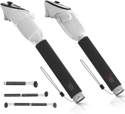 Hibloks 3 in 1 Handle Attachments Compatible with Oculus Quest 3 Controller,VR Gorilla Tag Long Arms Grips for Meta Quest 3 Accessories,Beat Saber/Baseball/Golf Club,Enhance More Gaming Experiences