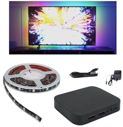ValueLights | Smart DreamColour RGBIC Wi-Fi TV Backlight, Fits 55-75 inch TVs, Works with Alexa & Google, App Control Music Sync Light Kit | Smart Lighting & Home Tech Essential