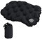 Aufblasbares Sitzkissen, Camping Kissen Ultraleicht, Ergonomisches Sitzmatte, Reisekissen Aufblasbar Klein Tragbares, Sitzunterlage Outdoor Wasserdicht, Luftkissen für Stuhl Auto Büro Strand (Schwarz)