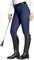 FitsT4 Sports Reitleggings Damen Reithose Mädchen Silikon vollbesatz mit Handytasche und Gürtelschlaufen für Reitsport Pferdetraining,Blau,S