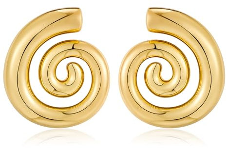 LILIE&WHITE Spiral-Ohrringe für Damen, Hypoallergen und Farbtreu, Eleganter Schmuck für Alltag und besondere Anlässe