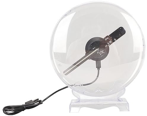 Gigicial 21 FHD 1080p 3D Hologram Fan WiFi Projector, 80pcs LED Light Beads, Portable Design