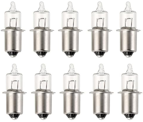 ShuoHui P13.5S 6V 2.4W Halogen Fahrrad Birne Glühbirne Ersatzbirne Vorderlicht, 2500K Warmweiß, PX13,5s Sockel, Hs3 Miniatur Lampe Birne, für Fahrrad Birne, Taschenlampe (2)