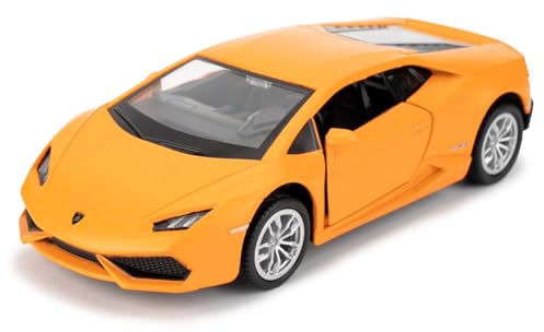 imtfzct 1/36 Lamborghini Huracan LP610-4 Modellauto, Spielzeugauto aus legiertem Stahl mit Rückzugsfunktion, Autogeschenke für Jungen und Mädchen (orange)