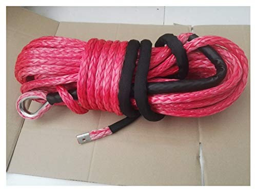 Rotes 16mm * 28m Synthetisches Windenseil, Uhmwpe-Seil for elektrische Winde, Plasmawinchseil, ATV-Winch-Linie - Synthetisches Windenseil