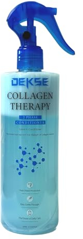 Dekse Collagen 2 Phase Conditioner Spray I Bi-Phase Biotin Leave In Conditioner Sprühkur I Feuchtigkeitsspray I schützend und feuchtigkeitsspendend (Collagen Therapy, 400 ml (1er Pack))