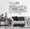 Wandtattoo Büro Arbeit Kreativität Team Wandaufkleber Wandtattoo Wohnkultur, grau, 80cmbreit x 58cmhoch