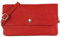 modamoda de - T257 - Echtleder Umhängetasche Small made in Italy, Farbe:Signalrot