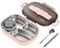 Tagtight Isolierte Edelstahl Lunchbox 1.5L, Bento Box Erwachsene 12h Warmhalte, freie Brotdose mit 4 Fächern, Auslaufsichere Meal Prep Box inkl. Suppenschüssel & Besteckset für Schule/Büro/Fitness