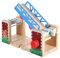 QUMIIRITY Holz Eisenbahn Brücke Mit Aufzug Interaktives Spielzeug Für Kreative Szenarien Kompatibel Mit Holzschienen Fördert Motorische Fähigkeiten Und Fantasie