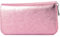 modamoda de SILBER-P02 Damen Leder Geldbörse Portemonnaie lang Handmade in Italy, Farbe:Rosa Metallic