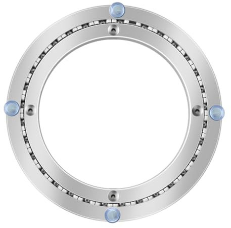 JTPMYFT Plato Giratorio de Aluminio Resistente con rodamientos Redondos for Mesa de Comedor de 8 for Platos giratorios de Mesa de Comedor(350mm(13.7inch))