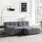 Home Deluxe - Modulares Sofa Orlena - Größe: L Rechts, Farbe: Anthrazit, komfortable Sitztiefe I Ecksofa, Samtstoff, Samtsofa, Modulsofa
