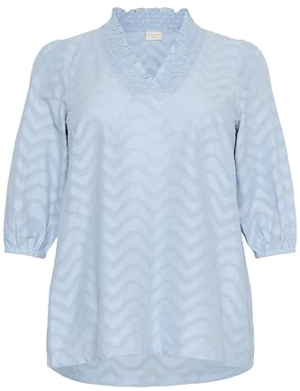 KAFFE CURVE Damen Bluse Langarm KCvitana 3/4 Ärmel